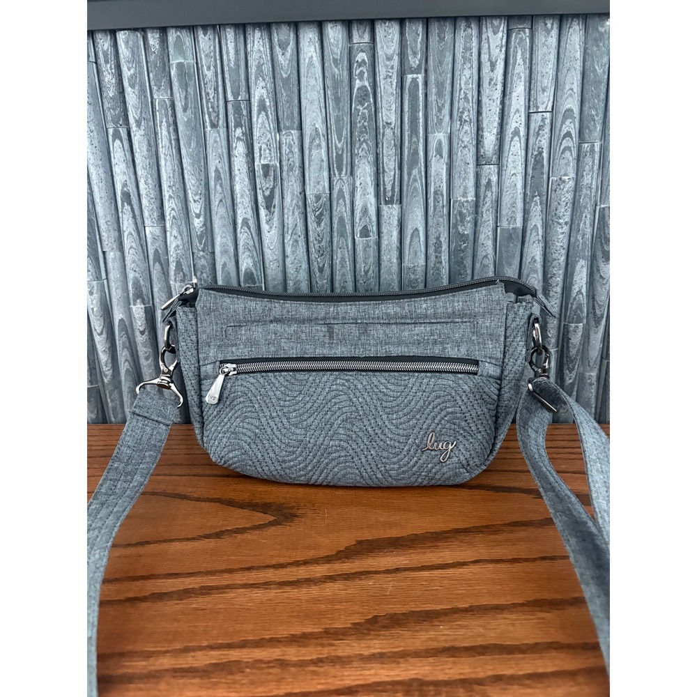 Lug Dash Crossbody Bag Heather Grey Quilted Travel Shoulder Purse